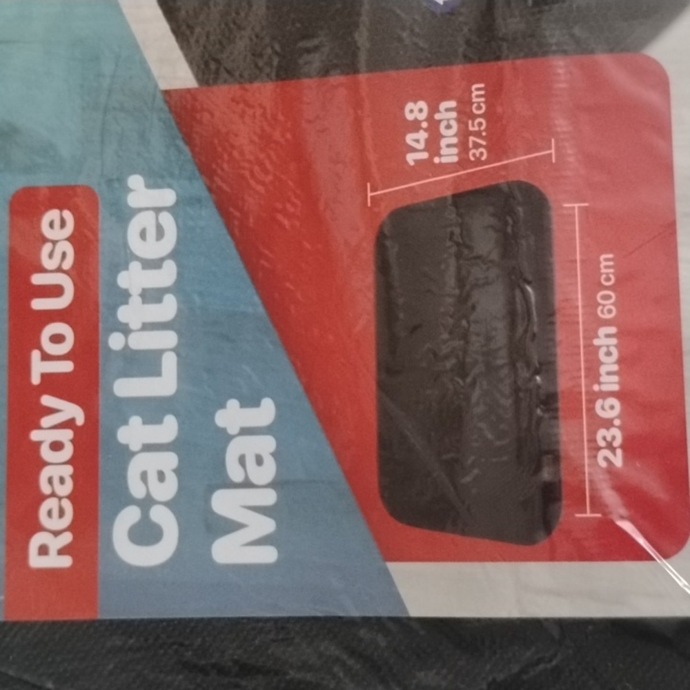 Black Cat Litter Mat 15x24 Grey